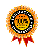 100 percent satisfaction guaranteed. Badge with
