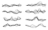 Vector clipart: Abstract waves of lines. Blend design