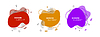 Vector clipart: Colored fluid elements for minimal banner, logo, an