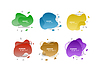 Vector clipart: Colored fluid elements for minimal banner, logo, an