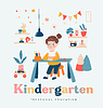 Vector clipart: Kindergarten. Preschool education