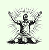 football player is happy to score goal