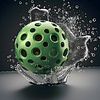 Pickleball ball in water | Stock Illustration