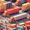 Logistic concept abstract for logistic company | Stock Illustration