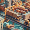 Logistikkonzept abstrakter für Logistikunternehmen | Stock Illustration