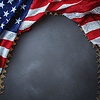 Photo 300 DPI: flatlay usa flag background. American flag