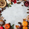 Flacher Thanksgiving-Tisch mit Leckereien und Gerichten | Stock Foto
