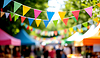 Photo 300 DPI: fair, festival tent blurred background