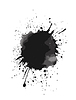Grayscale Black Ink Splash with Depth and Texture | Stock Vector Graphics