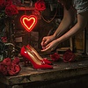 Valentine`s heels & roses: touch of romance | Stock Illustration