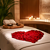 Relaxation of love: valentine`s spa | Stock Foto