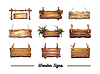 Vector clipart: Wooden signs, signs, pointers