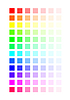Vector clipart: Color palette created with principles of golden
