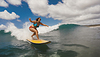 Overweight woman surfer | Stock Foto