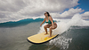 Overweight woman surfer | Stock Foto