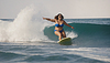 Overweight woman surfer | Stock Foto