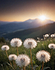 Photo 300 DPI: dandelions blowballs