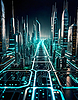 Futuristische digitale Stadt | Stock Illustration