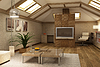 Rmodern мезонин интерьер 3d | Иллюстрация