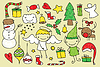 Vector clipart: Kids christmas doodle