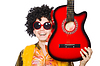Mann mit Gitarre | Stock Foto