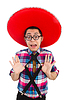 Funny mexican with sombrero in concept | Stock Foto