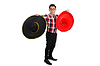 Funny mexican with sombrero in concept | Stock Foto