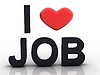 3D I Love Job | Stock Illustration