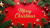 Photo 300 DPI: Merry Christmas greeting card with Xmas greeting