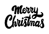 Vector clipart: Merry Christmas hand written calligraphic text, .