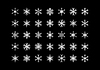 Vector clipart: Set of cute snowflake icons on background New Year