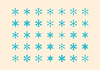 Vector clipart: Set of cute snowflake icons on background New Year