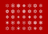Vector clipart: Set of cute snowflake icons on background New Year