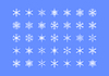 Vector clipart: Set of cute snowflake icons on background New Year