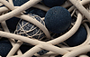 Photo 300 DPI: Abstract intertwined beige and blue textured