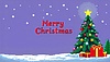 Weihnachtsszene mit Tannenbaum im Urlaub | Stock Illustration
