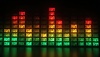 Digital audio spectrum analyzer with illuminated | Stock Illustration