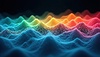 Patrón de onda colorido abstracto con picos texturizados | Ilustración