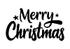 Vector clipart: Merry Christmas hand written calligraphic text, .