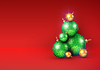 Vector clipart: Christmas card or background with baubles