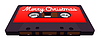 Vector clipart: Christmas mix cassette for retro themed holiday
