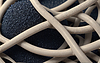 Photo 300 DPI: Abstract intertwined beige and blue textured