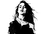 Old school pixel portrait of woman in early compute