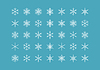 Set of cute snowflake icons on background New Year
