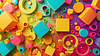 Abstract background with colorful 3D shapes | Stock Illustration