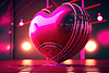 Photo 300 DPI: Crystal heart scene for Valentine`s Day celebration