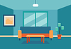 Vector clipart: Living room interior with sofa in minimalistic