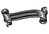 Vector clipart: Vintage ribbon in engraving style. classic royal