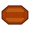 Leather label with grungy texture and seam. Brown | Stock Vector Graphics