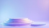 Minimalist pastel podium with soft pink and blue | Stock Illustration